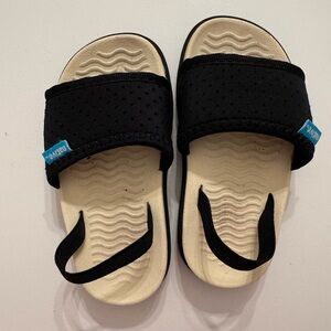 Native Black and Cream Kids Sandals